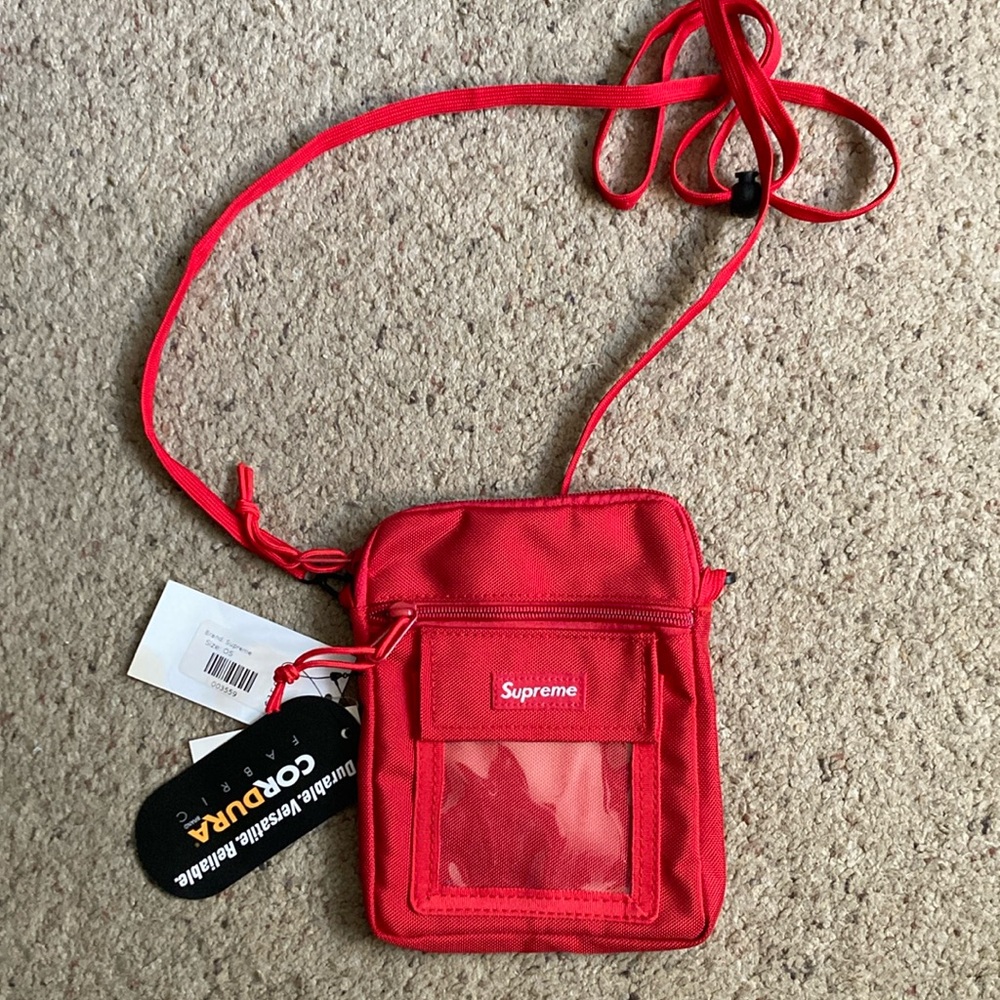 NWT SS19 Supreme x cordura cross body bag (in red)
